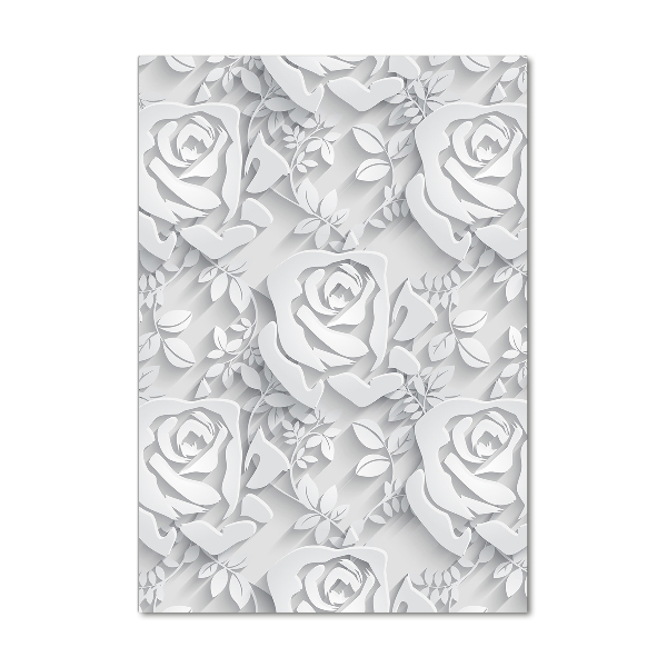 Glasbild vertikales Rosen