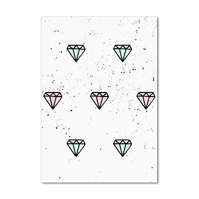 Bild aus glas vertikales Diamanten