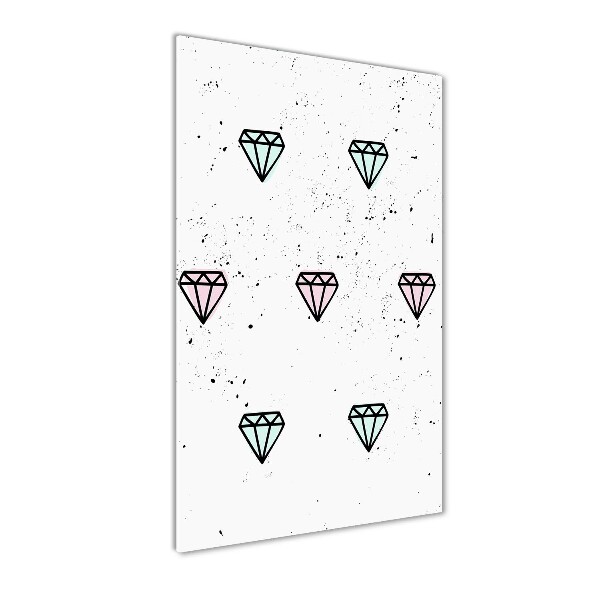 Bild aus glas vertikales Diamanten