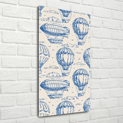 Bild aus glas vertikales Luftschiffe und Ballons