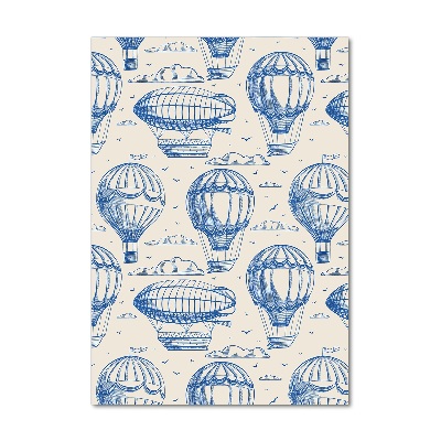 Bild aus glas vertikales Luftschiffe und Ballons