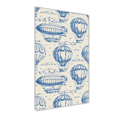 Bild aus glas vertikales Luftschiffe und Ballons