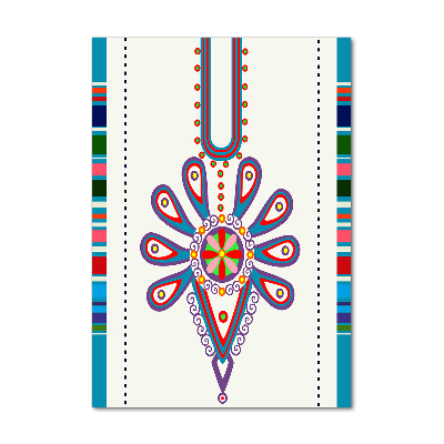 Foto auf glas vertikales Polnisches Volksmuster