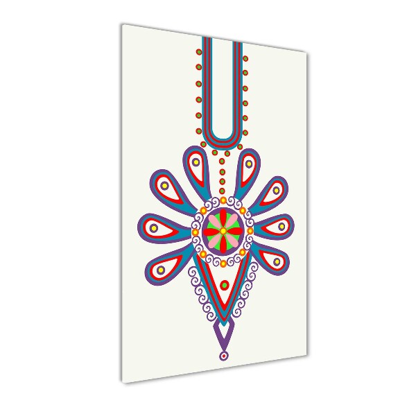 Foto auf glas vertikales Polnisches Volksmuster