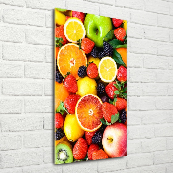 Glasbild vertikales Obst