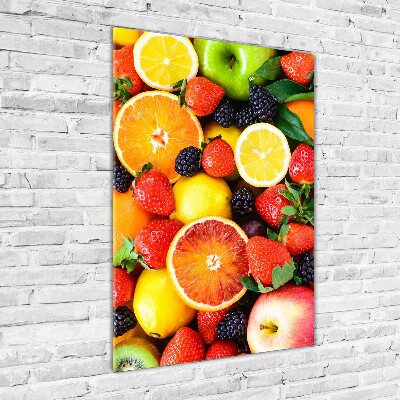 Glasbild vertikales Obst