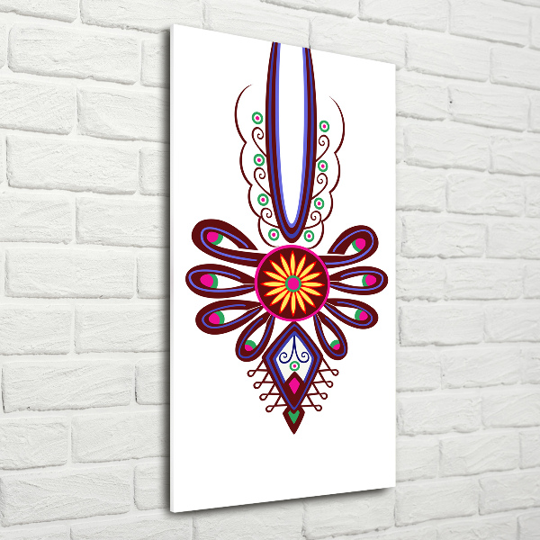 Foto auf glas vertikales Polnisches Volksmuster