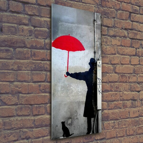 Glasbild vertikales Wandgemälde