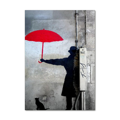 Glasbild vertikales Wandgemälde