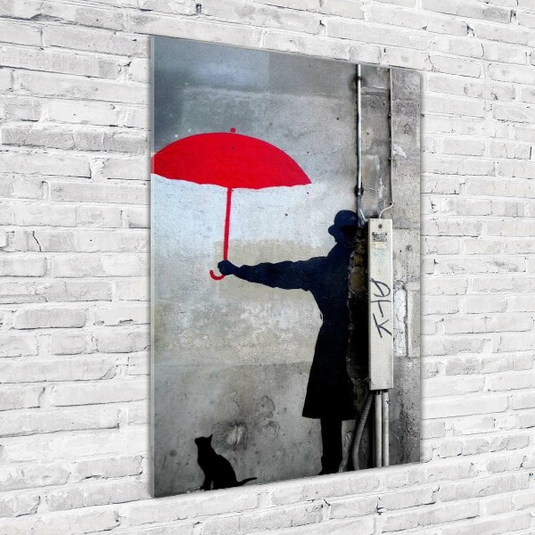 Glasbild vertikales Wandgemälde