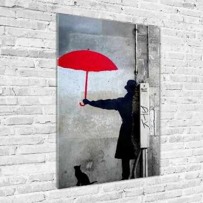 Glasbild vertikales Wandgemälde