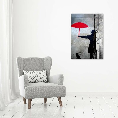 Glasbild vertikales Wandgemälde