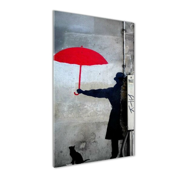 Glasbild vertikales Wandgemälde