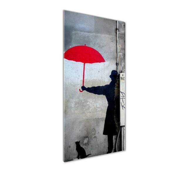 Glasbild vertikales Wandgemälde