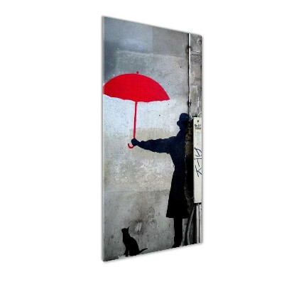 Glasbild vertikales Wandgemälde