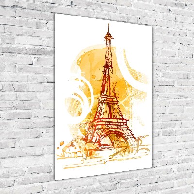 Bild aus glas vertikales Sommer in Paris