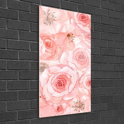 Foto auf glas vertikales Blumenmuster