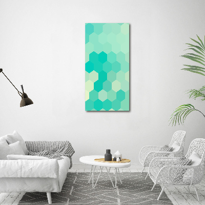 Glasbild vertikales Geometrischer Hintergrund