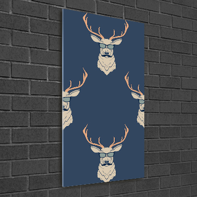 Foto auf glas vertikales Hipster-Hirsche