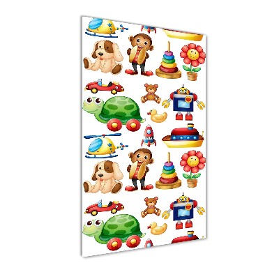 Glasbild vertikales Spielzeug