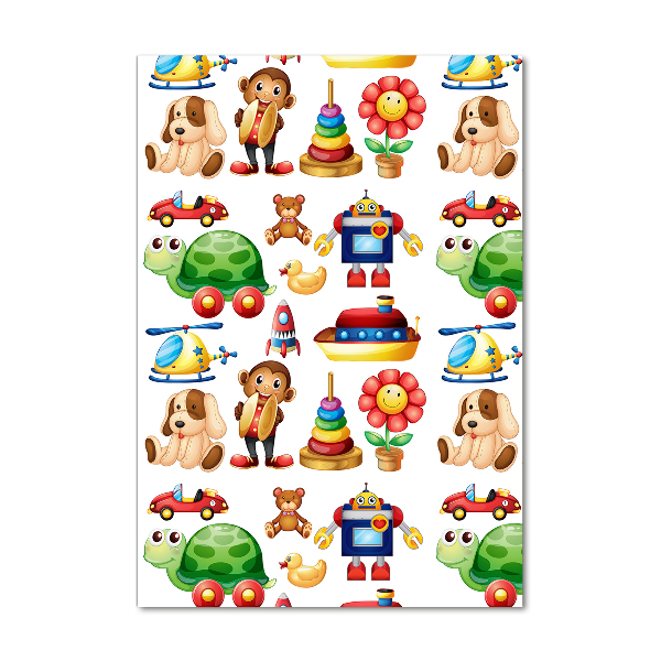 Glasbild vertikales Spielzeug