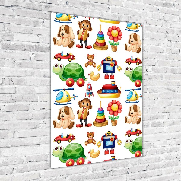 Glasbild vertikales Spielzeug