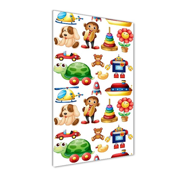 Glasbild vertikales Spielzeug