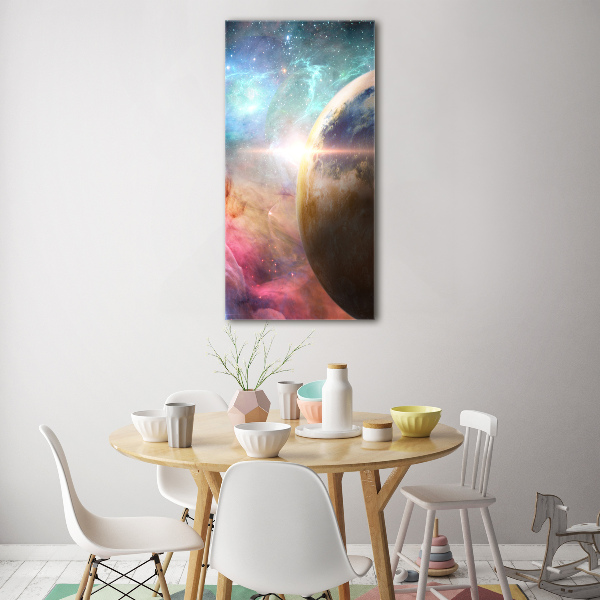Foto auf glas vertikales Galaxis