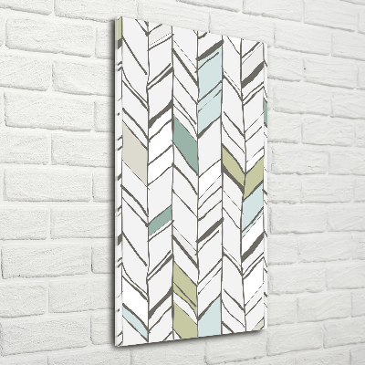 Foto auf glas vertikales Fischgrätmuster