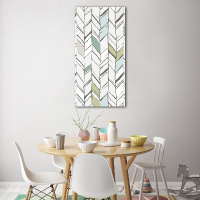 Foto auf glas vertikales Fischgrätmuster