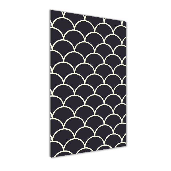 Glasbild vertikales Fischschuppen