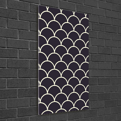 Glasbild vertikales Fischschuppen