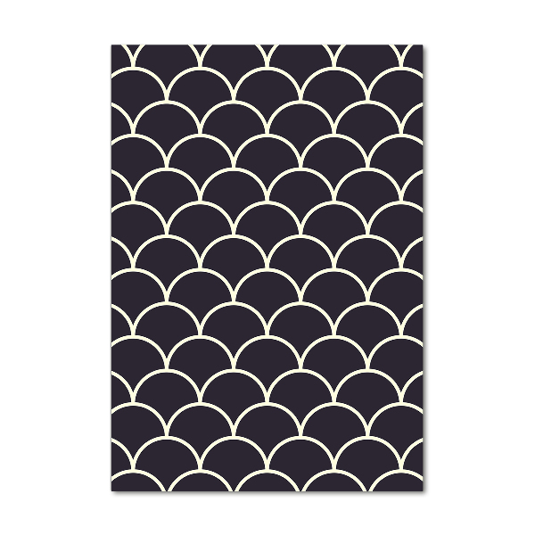 Glasbild vertikales Fischschuppen