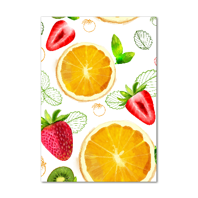 Glasbild vertikales Obst