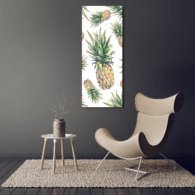Bild aus glas vertikales Ananas