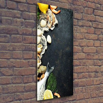 Bild aus glas vertikales Meeresfrüchte