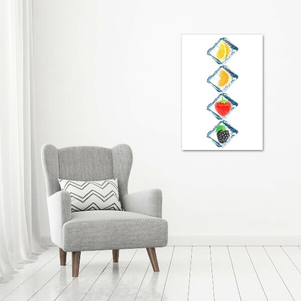 Foto auf glas vertikales Obst und Eis