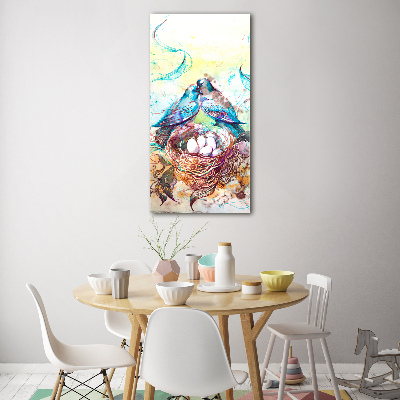 Glasbild vertikales Familie