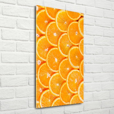 Glasbild vertikales Orangenscheiben