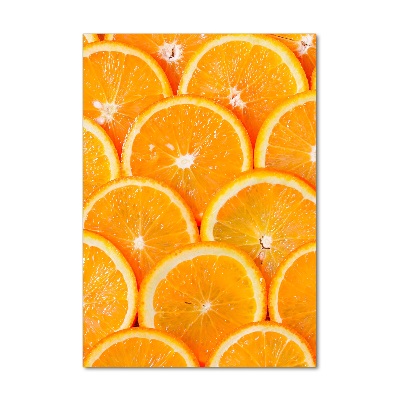 Glasbild vertikales Orangenscheiben
