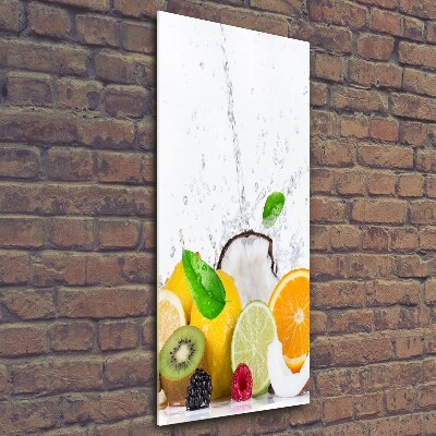 Glasbild vertikales Obst