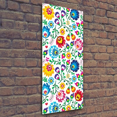 Foto auf glas vertikales Ethnisches Muster