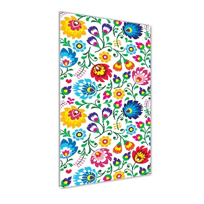 Foto auf glas vertikales Ethnisches Muster