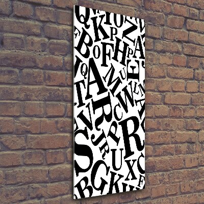 Foto auf glas vertikales Alphabet