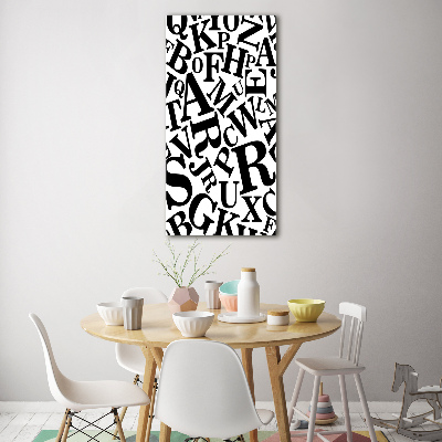 Foto auf glas vertikales Alphabet