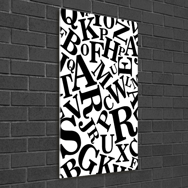 Foto auf glas vertikales Alphabet