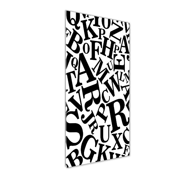 Foto auf glas vertikales Alphabet