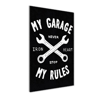 Foto auf glas vertikales Meine Garage