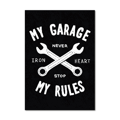 Foto auf glas vertikales Meine Garage