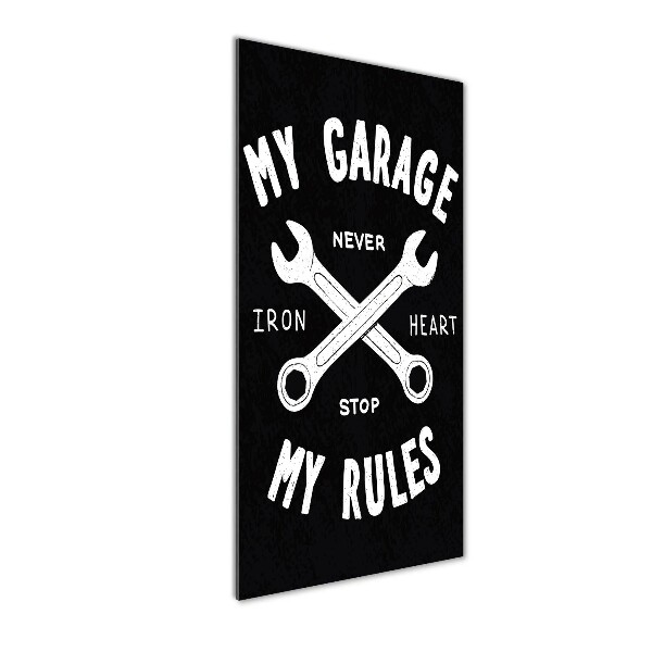 Foto auf glas vertikales Meine Garage